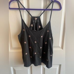 Spiritual Gangster Gray Pink Sleeveless Crop Camisole